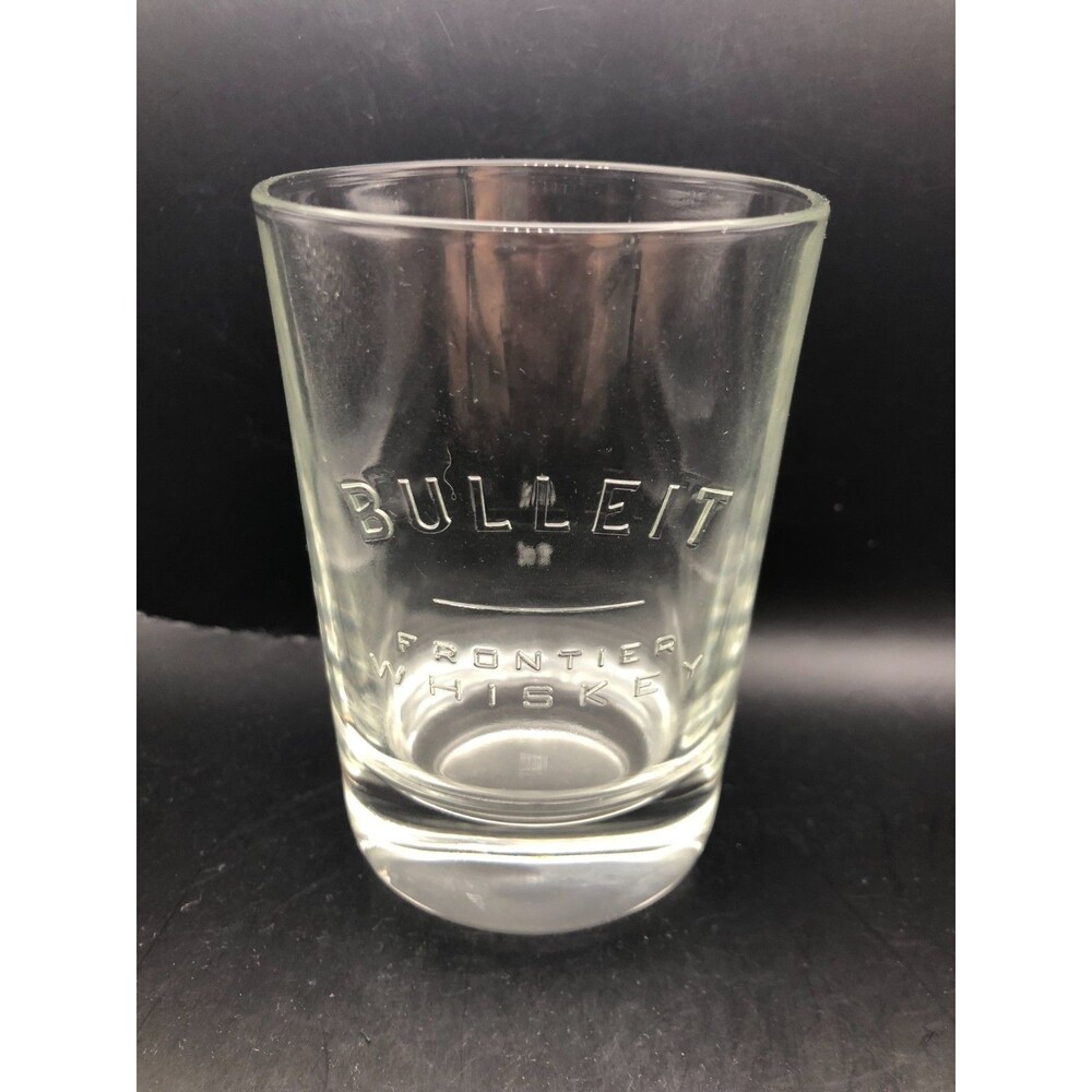 Bulleit Bourbon Frontier Whiskey Oval Rocks Glasses Heavy Base